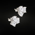 ÉCLATINE Signature Three-Stone Stud Earrings
