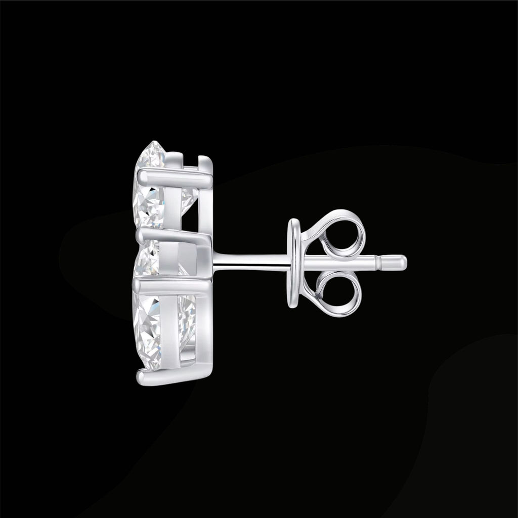ÉCLATINE Signature Three-Stone Stud Earrings