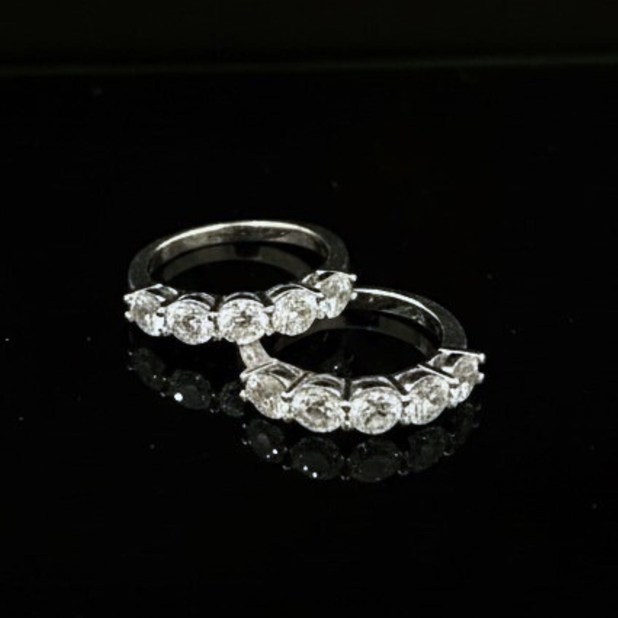 ÉCLATINE Signature Stack Set | 5-stone ring x 2