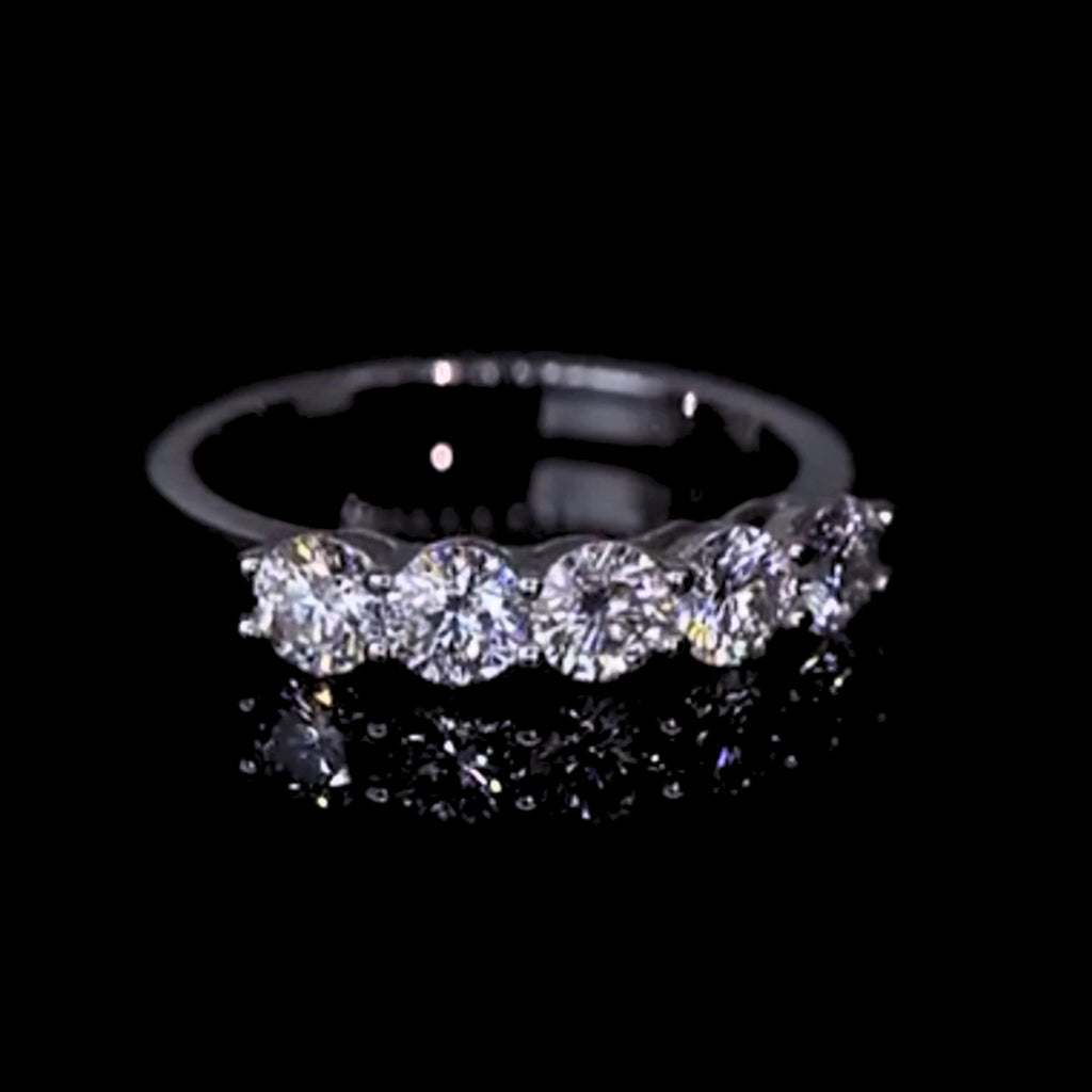 ✔️Editor’s Pick  | ÉCLATINE 5-Stone Half Band Ring