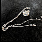 •The East-West Emerald Cut Necklace | 11*9 mm (approx. 4ct)