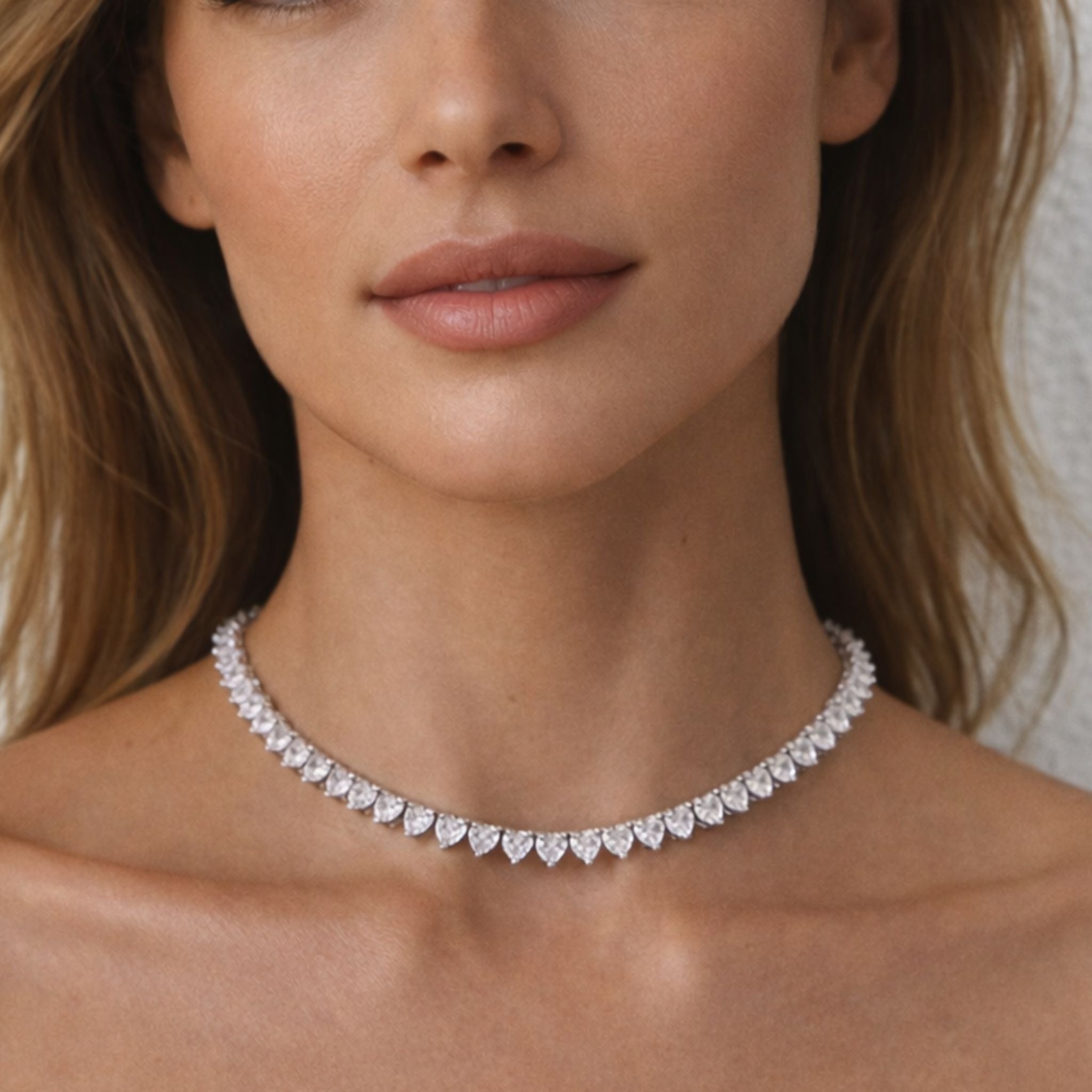 [Trending] ÉCLATINE Heart Tennis Necklace