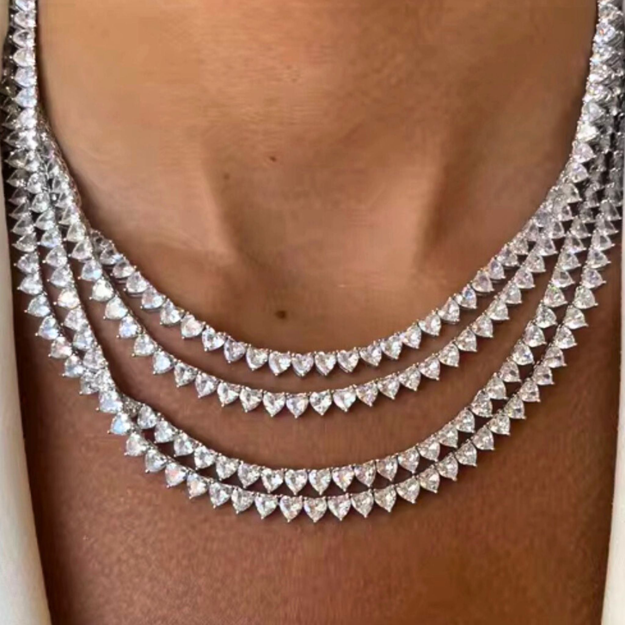 [Trending] ÉCLATINE Heart Tennis Necklace