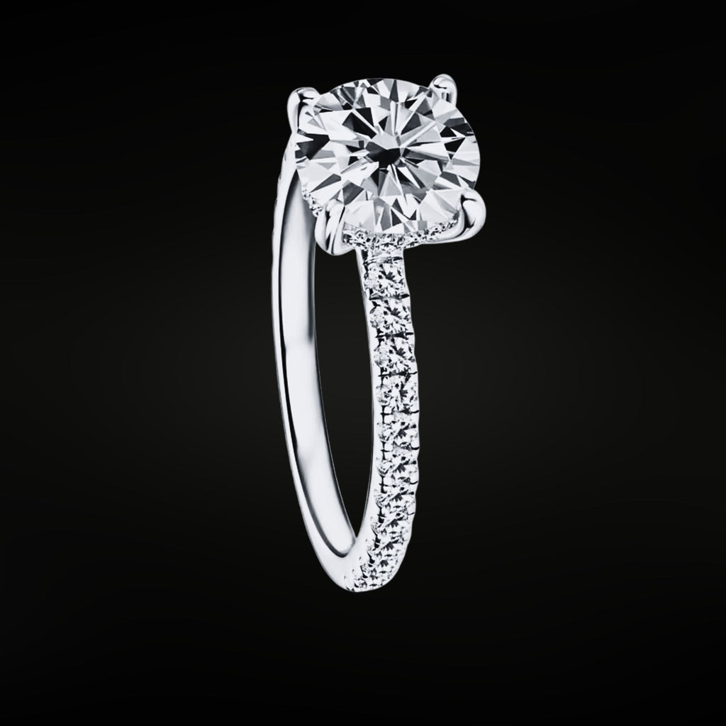 2ct moissanite ring white gold plated