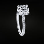 2ct moissanite ring white gold plated