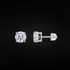 ÉCLATINE Classic 0.5 ct  Moissanite Stud Earrings (925 Silver · 4-Prong)