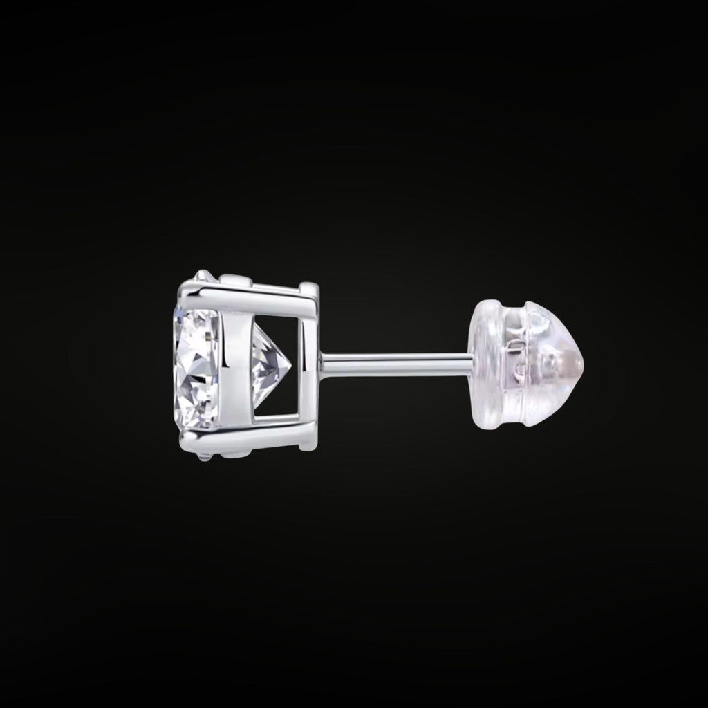 ÉCLATINE Classic 0.5 ct  Moissanite Stud Earrings (925 Silver · 4-Prong)
