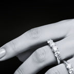 ÉCLATINE 5-Stone Moissanite Band Ring (925 Silver · White Gold Plated)