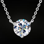 2ct moissanite solitaire pendant necklace in 925 sterling silver