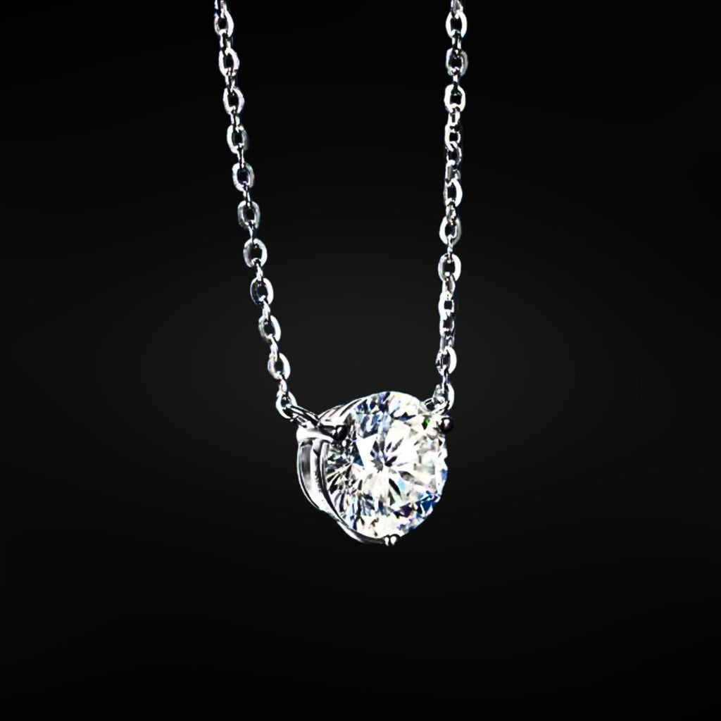 ÉCLATINE Classic 2.0CT Moissanite Solitaire Pendant (925 Silver)