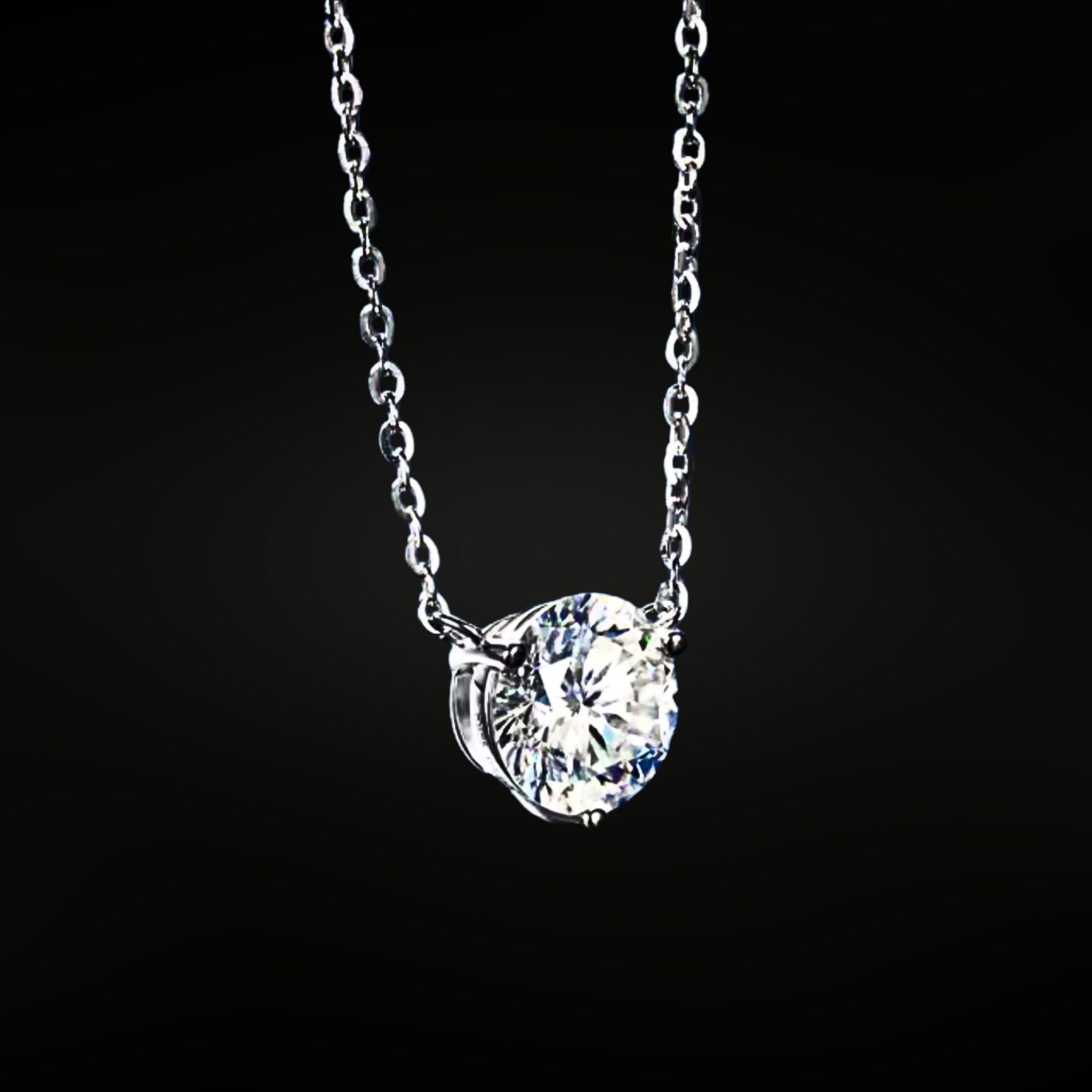 ÉCLATINE Classic 2.0CT Moissanite Solitaire Pendant (925 Silver)