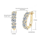 ÉCLATINE  2.76ct D Color VVS1 Moissanite Hoop Earrings · 925 Silver