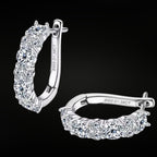 ÉCLATINE  2.76ct D Color VVS1 Moissanite Hoop Earrings · 925 Silver