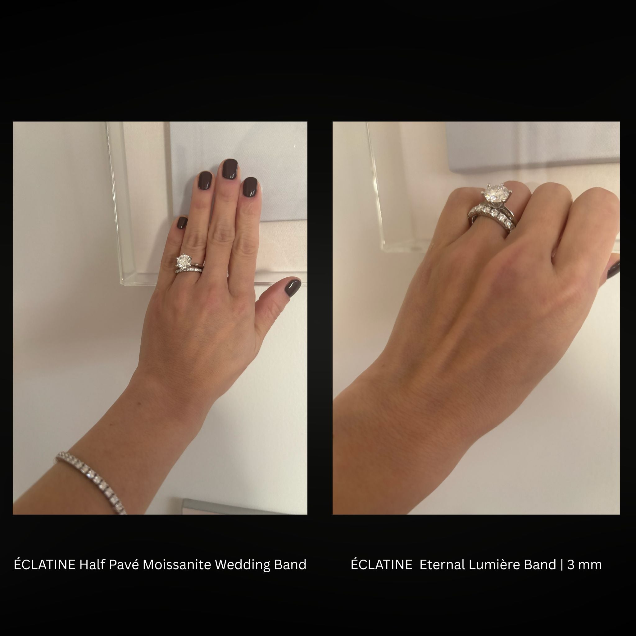 ÉCLATINE Will You Marry Me Classic 3.0ct Moissanite Solitaire Engagement Ring (925 Silver)