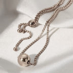 ÉCLATINE Golden Sphere Necklace| Hypoallergenic Waterresistant