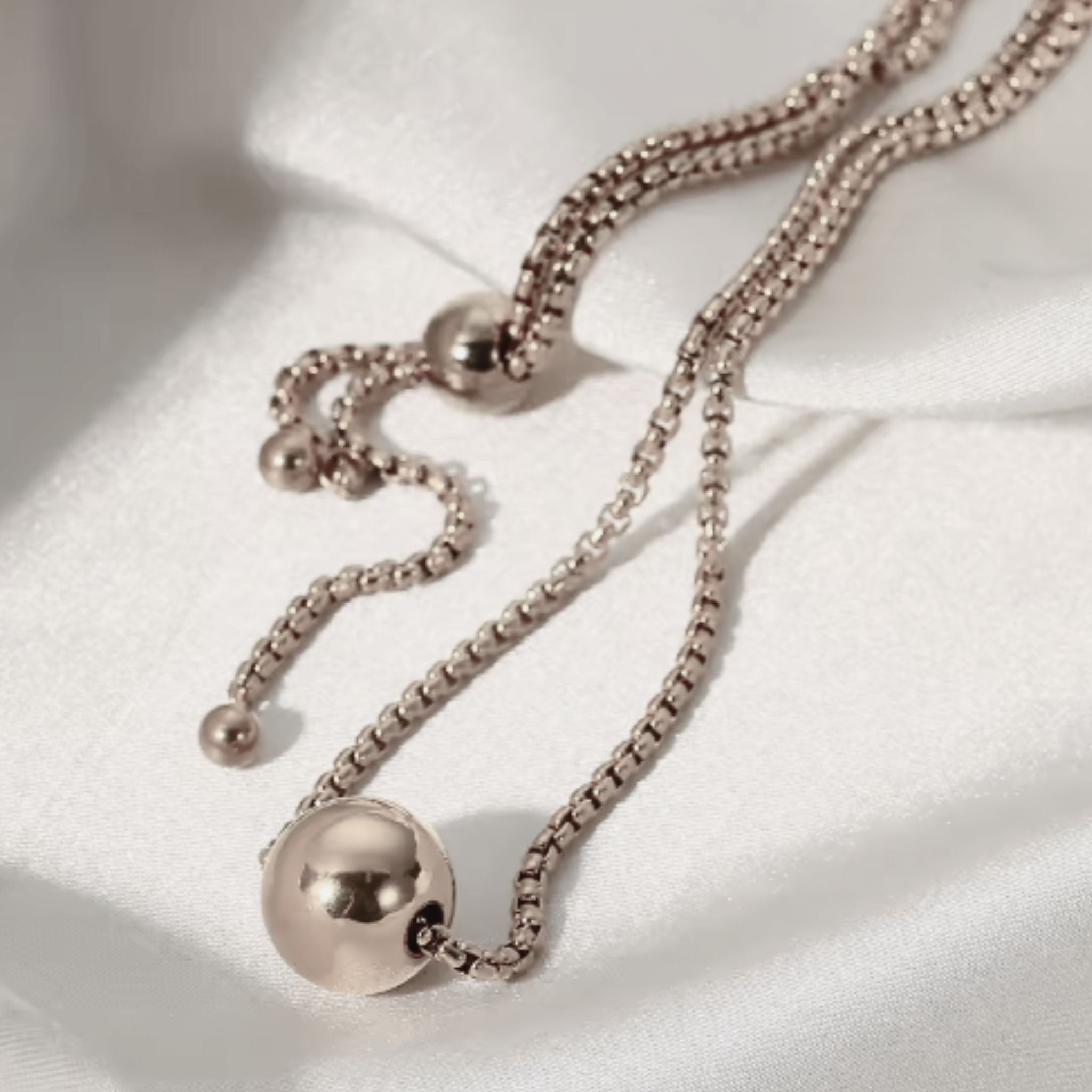 ÉCLATINE Golden Sphere Necklace| Hypoallergenic Waterresistant