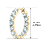 ÉCLATINE Inside-Out Moissanite Hoop Earrings