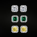 ÉCLATINE Made | Cushion Cut Color Gem Stud Earrings (2ct Each)