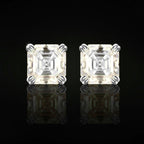 ÉCLATINE Classic Asscher Cut Stud Earrings (approx. 2ct Each)