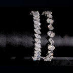 ÉCLATINE Emerald & Oval Cut Tennis Bracelet | Chic Mixed Shapes