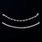 ÉCLATINE Emerald & Oval Cut Tennis Bracelet | Chic Mixed Shapes