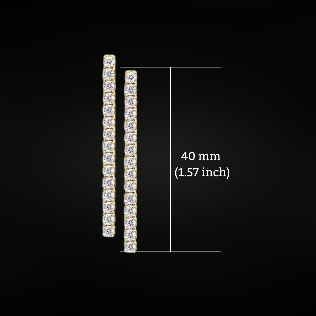 ÉCLATINE  1.80ct Moissanite 40mm Drop Earrings