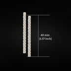 ÉCLATINE  1.80ct Moissanite 40mm Drop Earrings