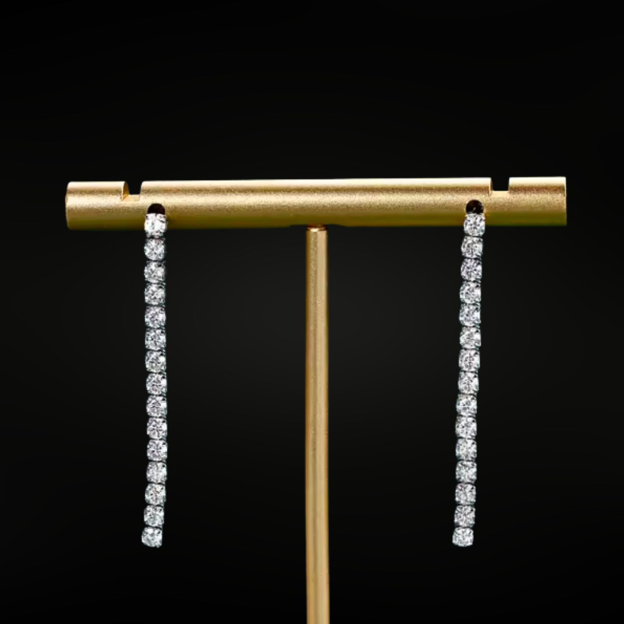 ÉCLATINE  1.80ct Moissanite 40mm Drop Earrings