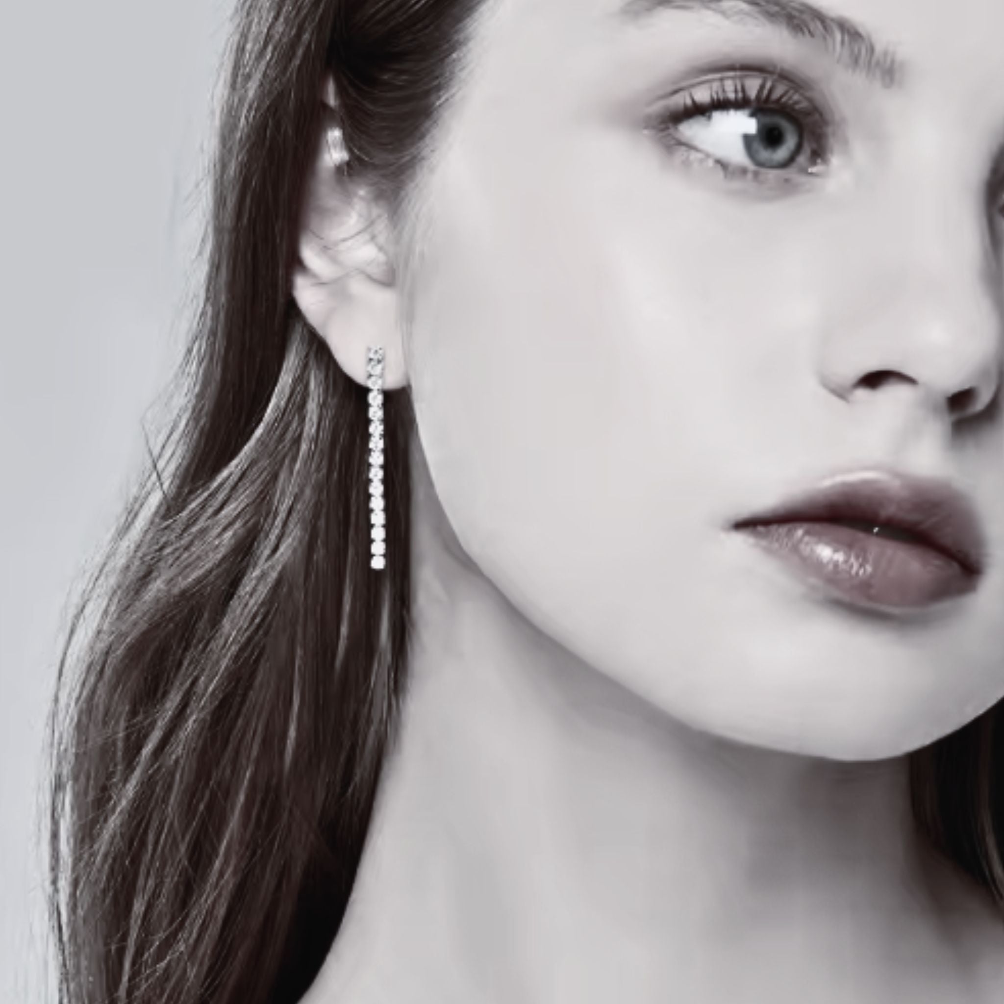 ÉCLATINE  1.80ct Moissanite 40mm Drop Earrings