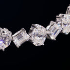 ÉCLATINE Emerald & Oval Cut Tennis Bracelet | Chic Mixed Shapes