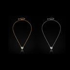 ÉCLATINE Heart Bezel Necklace | 8x8mm (approx. 2ct)