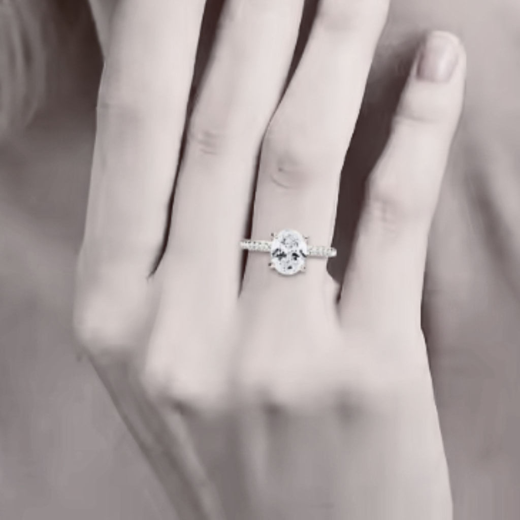 ÉCLATINE Radiant Oval 3ct Engagement Ring