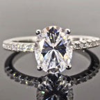 ÉCLATINE Radiant Oval 3ct Engagement Ring