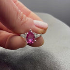 ÉCLATINE Color Gem Ring | Pink Aurora 2 ct Moissanite