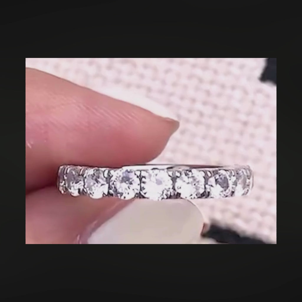 ÉCLATINE  Eternal Lumière Band | 3 mm D Color VVS Moissanite Full Eternity