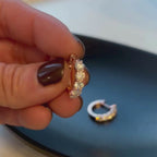 mini hoop ring moissanite