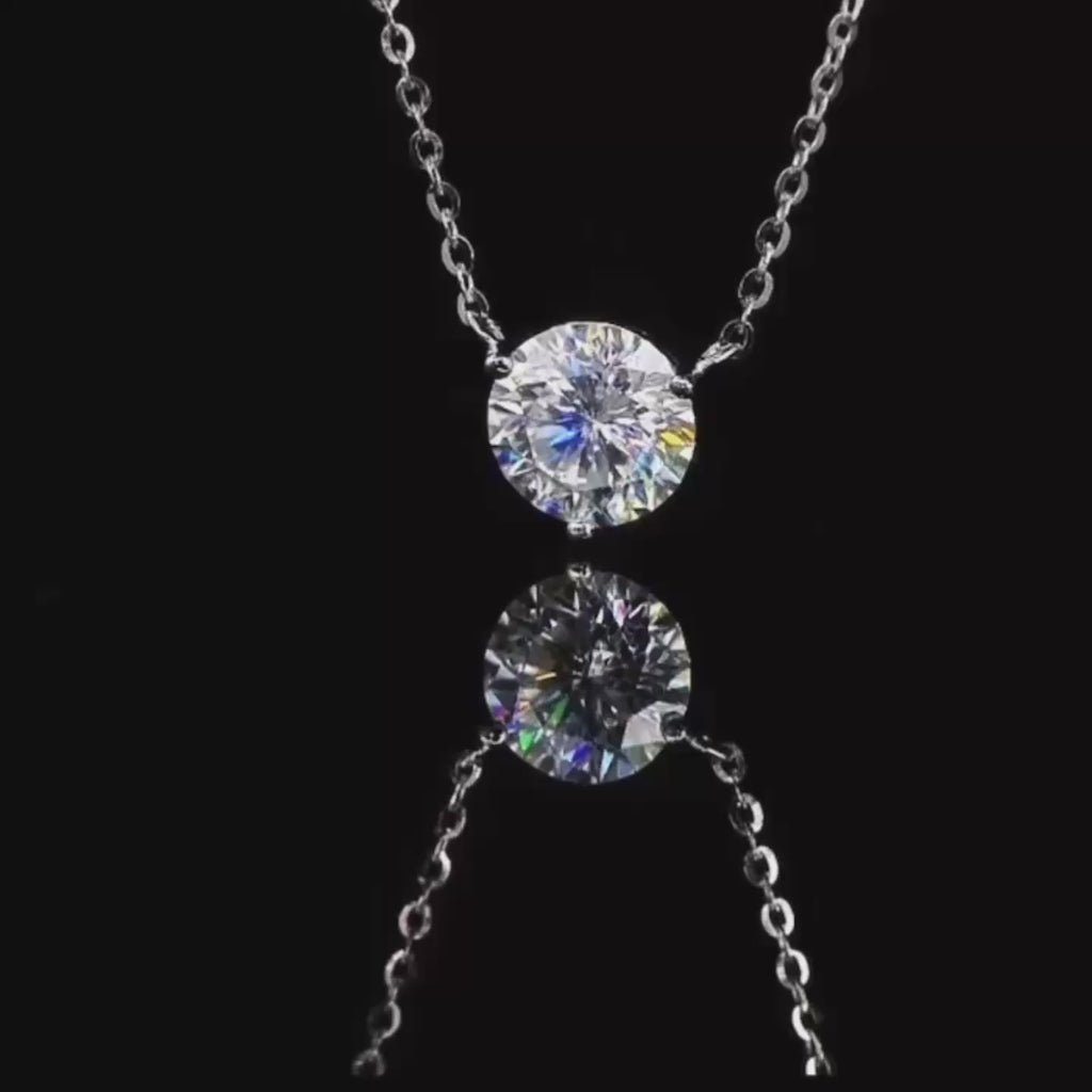 ÉCLATINE Classic 2.0CT Moissanite Solitaire Pendant (925 Silver)