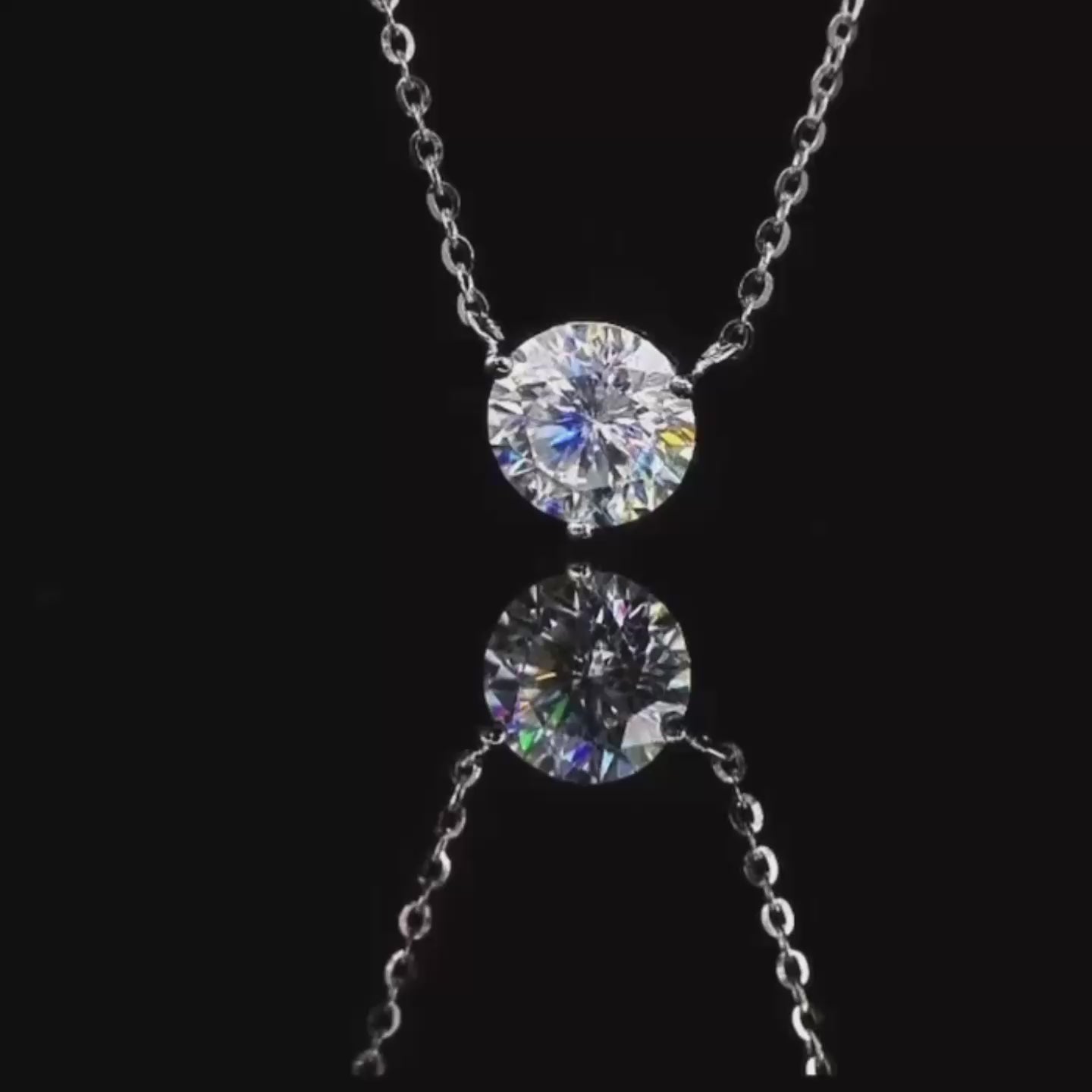 ÉCLATINE Classic 2.0CT Moissanite Solitaire Pendant (925 Silver)