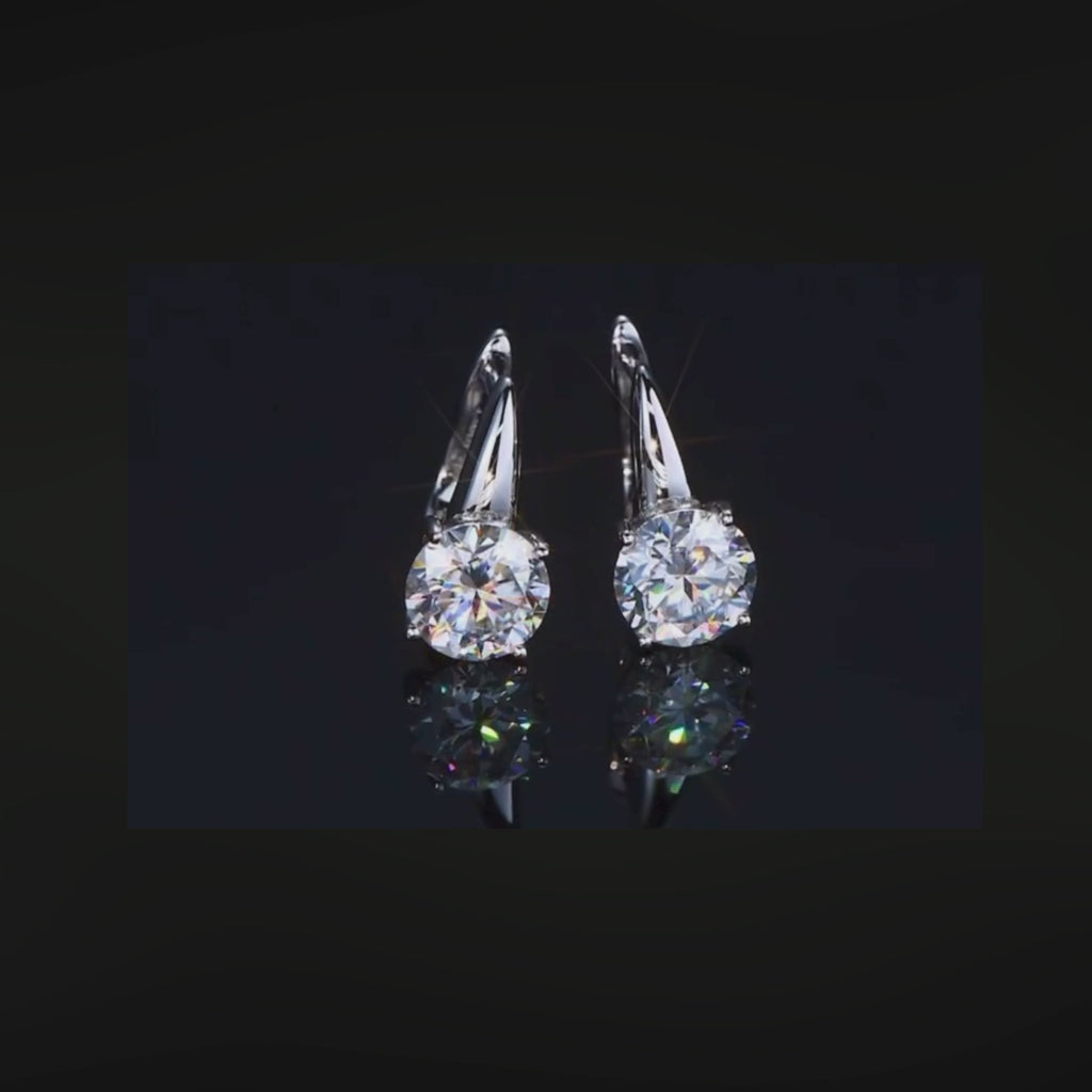 ÉCLATINE Luxe 2ct Moissanite Sparkle Earrings