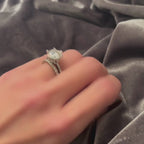 ÉCLATINE Duo II 3.0 ct Solitaire Engagement Ring + 2mm Full Moissanite Wedding Guard Ring