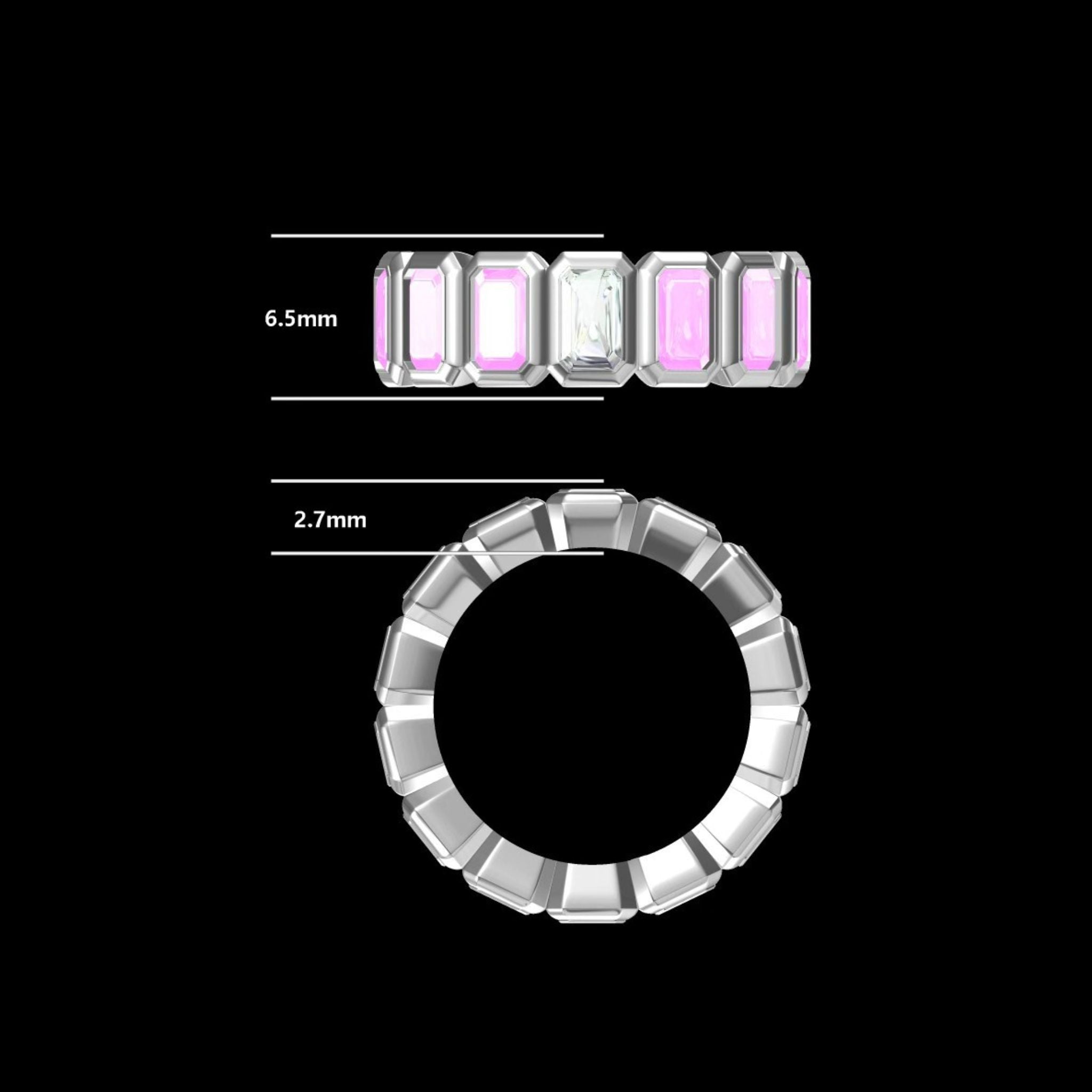 ✦ÉCLATINE Made | Lux Baguette Eternity Ring