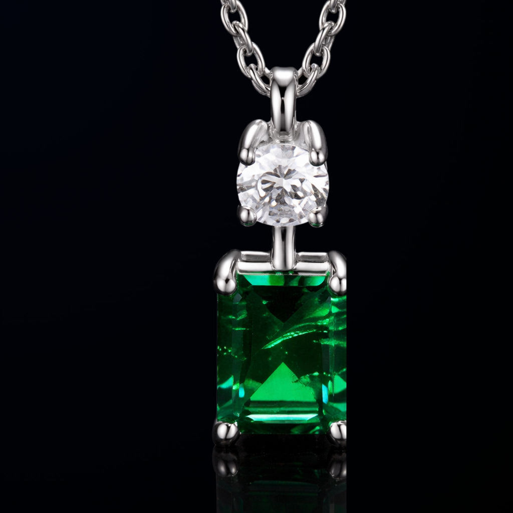 lab emerald necklace